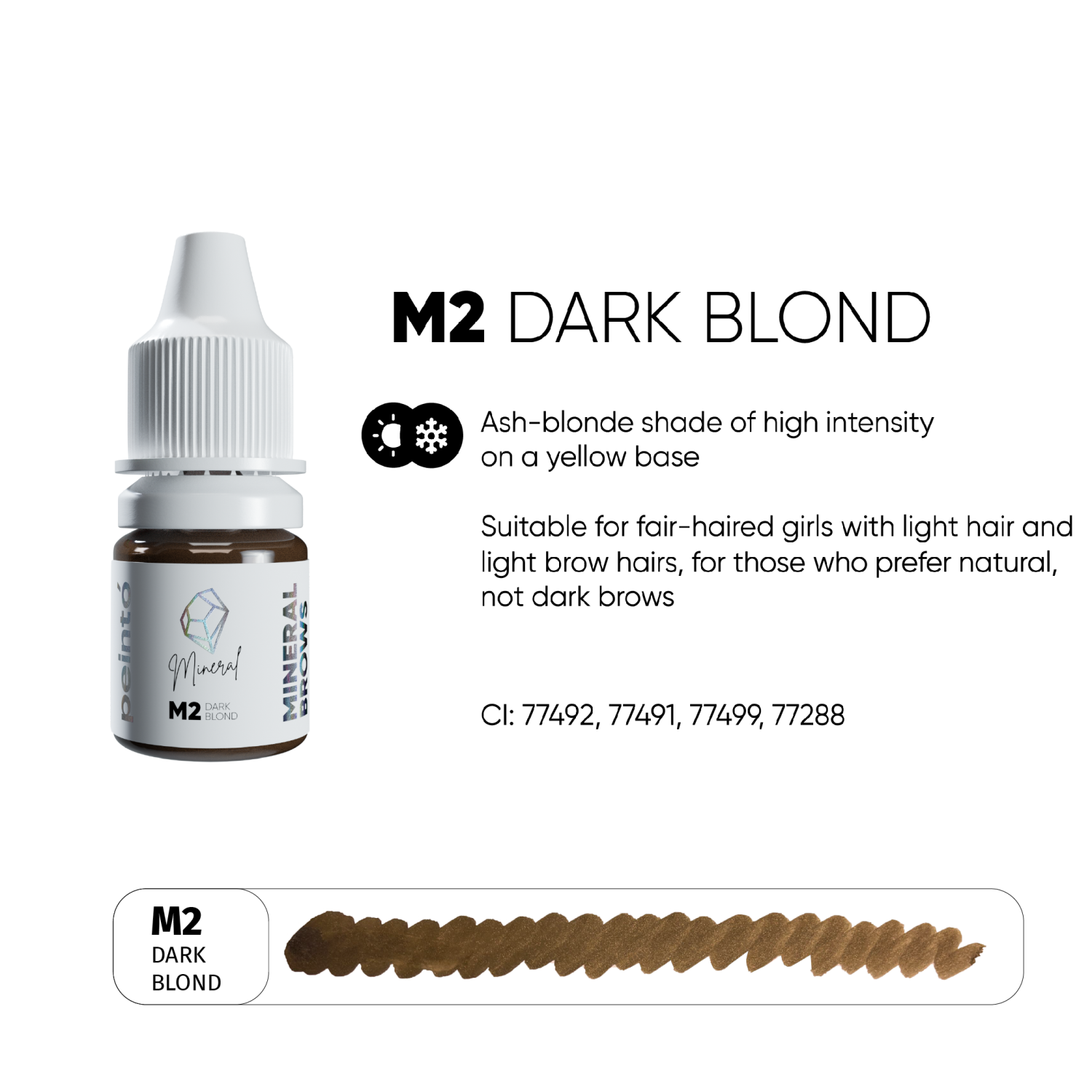 PEINTO წარბის პიგმენტი М2 Dark Blond